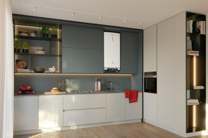 Water heater electric. Ariston flat slim VELIS PRO DRY WIFI 80 EU, 80l, 2*1,5kW, dry ten, un. installation, electric control, B, Italy, White