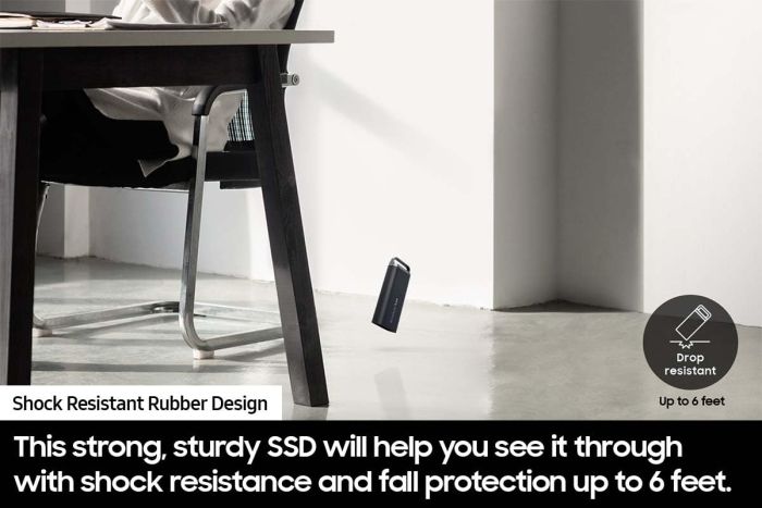 Портативный SSD Samsung 4TB USB 3.2 Gen 1 Type-C T5EVO Shield