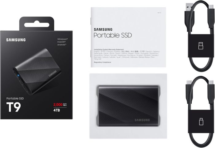 SSD Samsung 4TB USB 3.2 Gen 2 Type-C T9