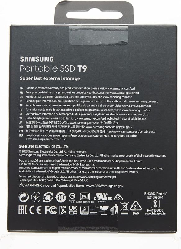 SSD Samsung 4TB USB 3.2 Gen 2 Type-C T9