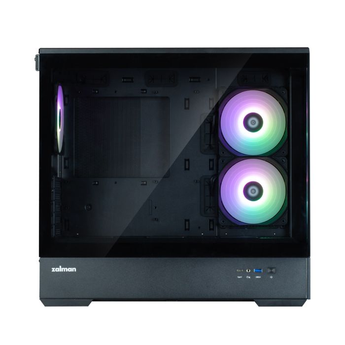 Корпус Zalman P30 Black V2, без БЖ, 1xUSB3.0, 1хUSB Type-C, 3x120мм ARGB, TG Front/Side Panel, mATX, чорний