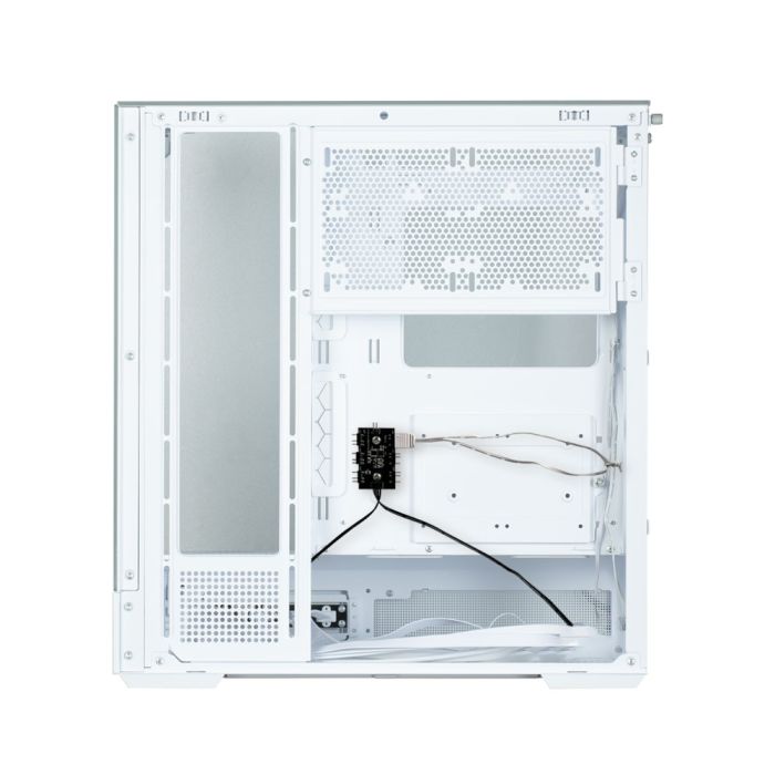 Zalman PC case P40 Prism without PSU, 2xUSB3.0, 1xUSBType-C, 1x120mm ARGB, VGA 420мм, LCS ready, TG 3x Panels, ATX, white