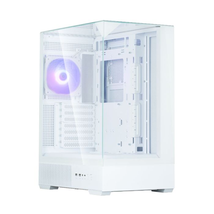 Zalman PC case P40 Prism without PSU, 2xUSB3.0, 1xUSBType-C, 1x120mm ARGB, VGA 420мм, LCS ready, TG 3x Panels, ATX, white