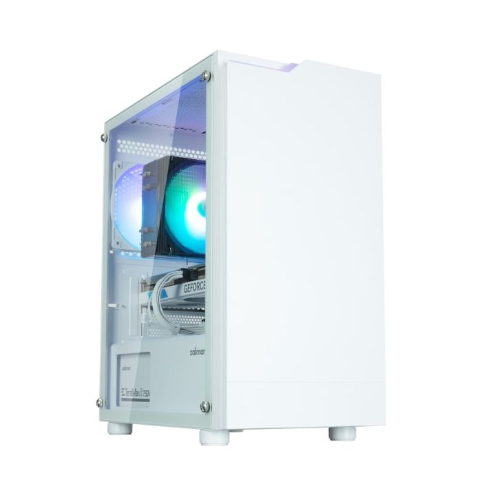 Корпус Zalman T4 Plus без БЖ, 2xUSB3.0, 1xUSB2.0, 1x120мм ARGB, VGA 3200мм, LCS ready, TG Side Panel, mATX, білий