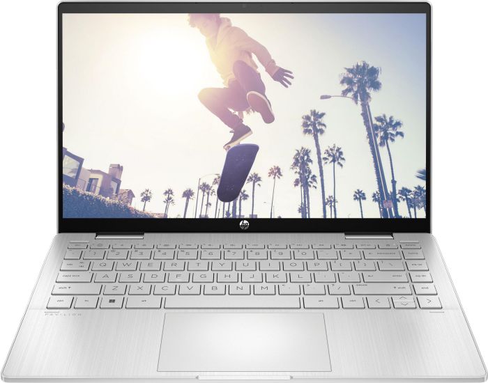 Ноутбук HP Pavilion x360 14-ek2005ua 14" FHD IPS Touch, Intel 5-120U, 16GB, F512GB, UMA, DOS, серебристый