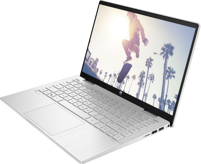 Ноутбук HP Pavilion x360 14-ek2005ua 14" FHD IPS Touch, Intel 5-120U, 16GB, F512GB, UMA, DOS, серебристый