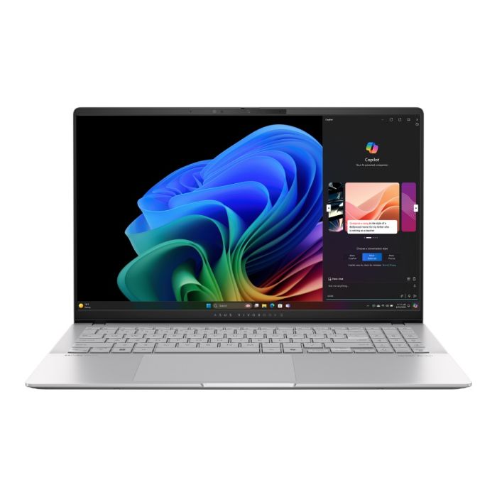 ASUS Notebook Vivobook S 15 S5507QA-MA058X 15.6" 3K OLED, Qualcomm X1E-78-10, 32GB, F1TB, UMA, Win11P, Silver