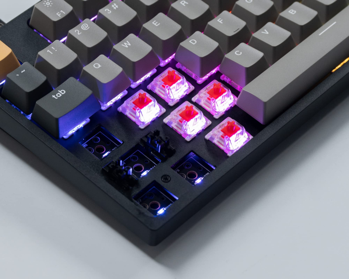 keychron C1 Pro ANSI 80% TKL Layout 87 Key - Red Switch RGB Hot-Swap - Keychron K pro Mechanical Wired Normal Profile QMK/VIA Keyboard- Ukraine