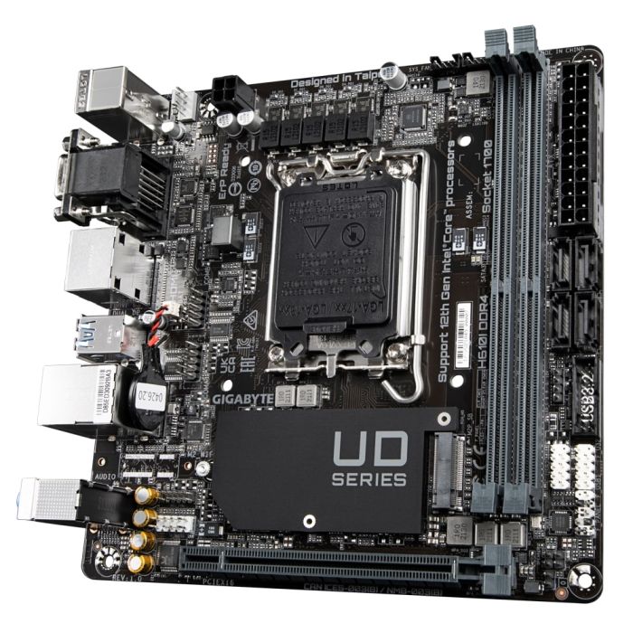 GIGABYTE Motherboard  s1700 H610 2xDDR5 M.2 HDMI D-Sub ATX Gigabyte H610I