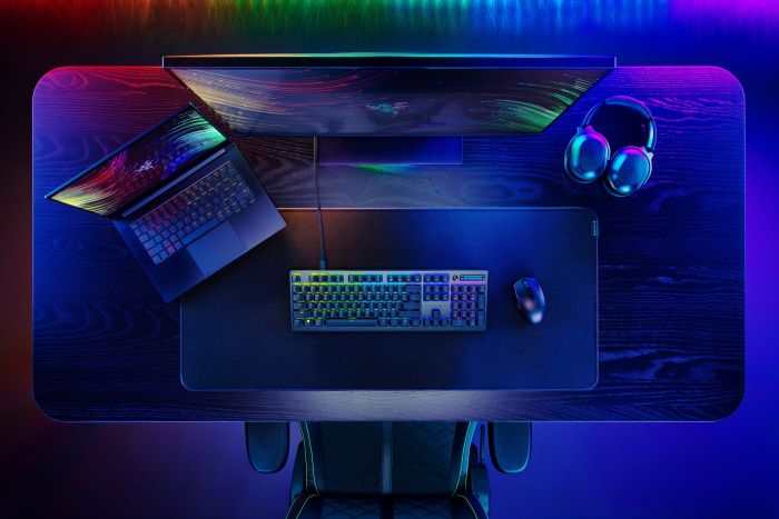 Клавіатура механічна Razer DeathStalker V2 105key, Red Switch, USB-A, EN/RU, RGB, чорний