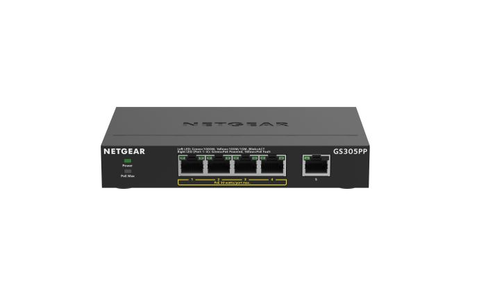 NETGEAR Switch GS305PP 5xGE (4xPoE), 83W, Unmanaged