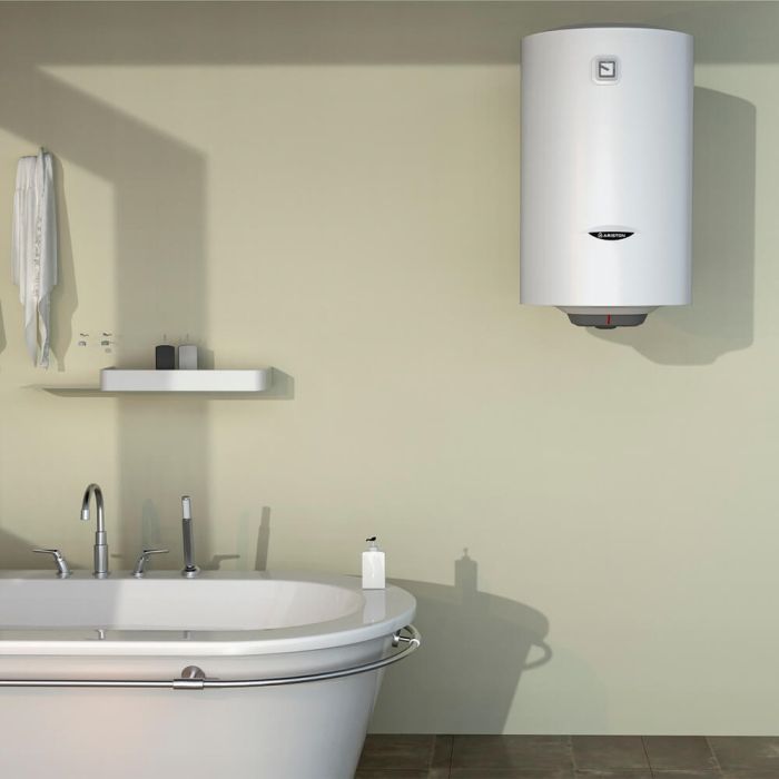 Водонагрівач електр. Ariston круглий PRO1 R 100 V 1.5 К PL DRY, 100л, 1,5кВт, сухий тен, мех. кер-ння, C, Італія, білий