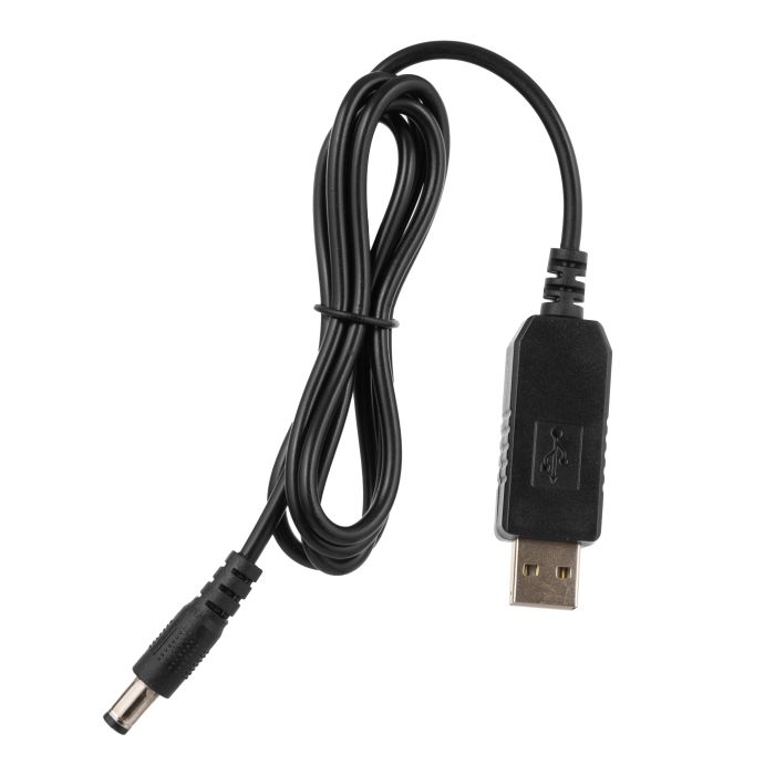 Сable USB-A > DC 5.5х2.5mm charge 2Е 1m, 9V/1A, black