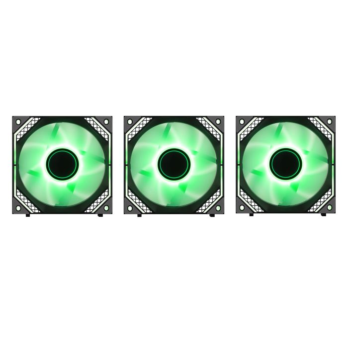 Корпусні вентилятори 2E GAMING Air Cool Magic Mirror ACF120MB-ARGB, 3x120мм, 2000rpm, 4pin PWM +5VARGB, 20.5dBa, чорний