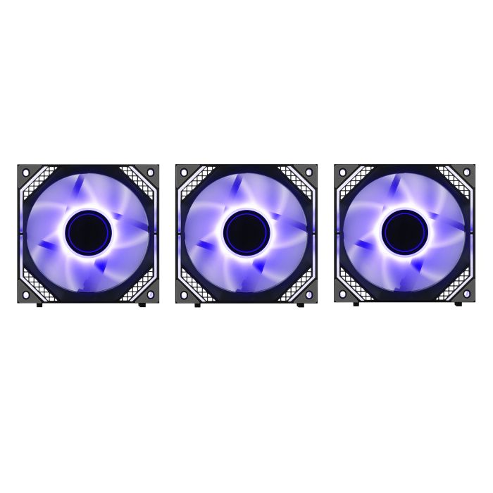 Корпусні вентилятори 2E GAMING Air Cool Magic Mirror ACF120MB-ARGB, 3x120мм, 2000rpm, 4pin PWM +5VARGB, 20.5dBa, чорний