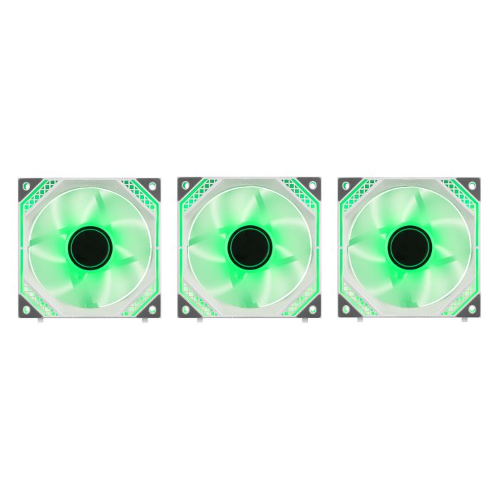 Корпусні вентилятори 2E GAMING Air Cool Magic Mirror ACF120MW-ARGB, 3x120мм, 2000rpm, 4pin PWM +5VARGB, 20.5dBa, білий