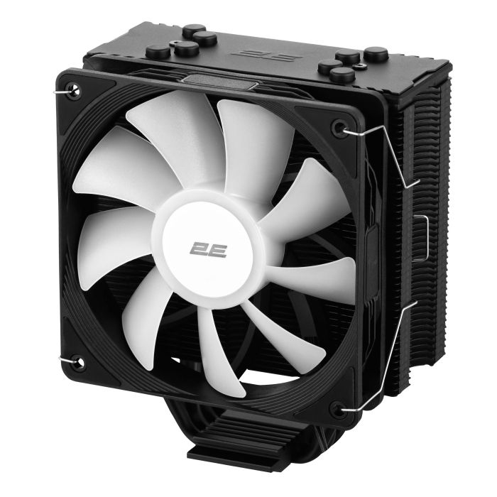 2E GAMING CPU cooler Air Cool ACN120B-ARGB, LGA1851, 1700, 1200, 115x, 1366, AM5, AM4, AM3, AM3+, 4pin PWM, 3pin +5VARGB, TDP 180W