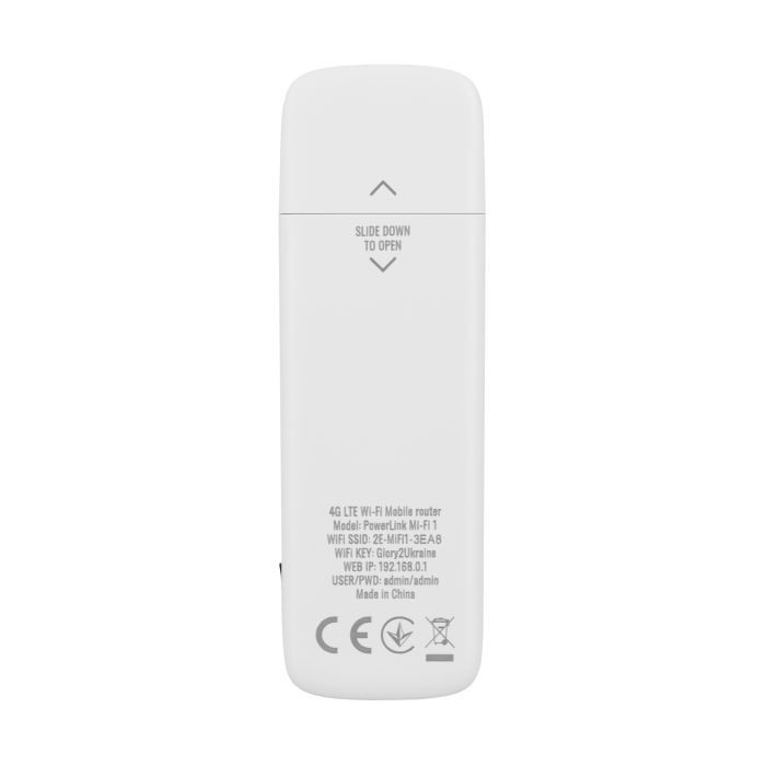 Мобильный маршрутизатор 2E PowerLink (MiFi-1 2024) LTE, Wi-Fi4, 1xUSB, 1xCRC9 белый
