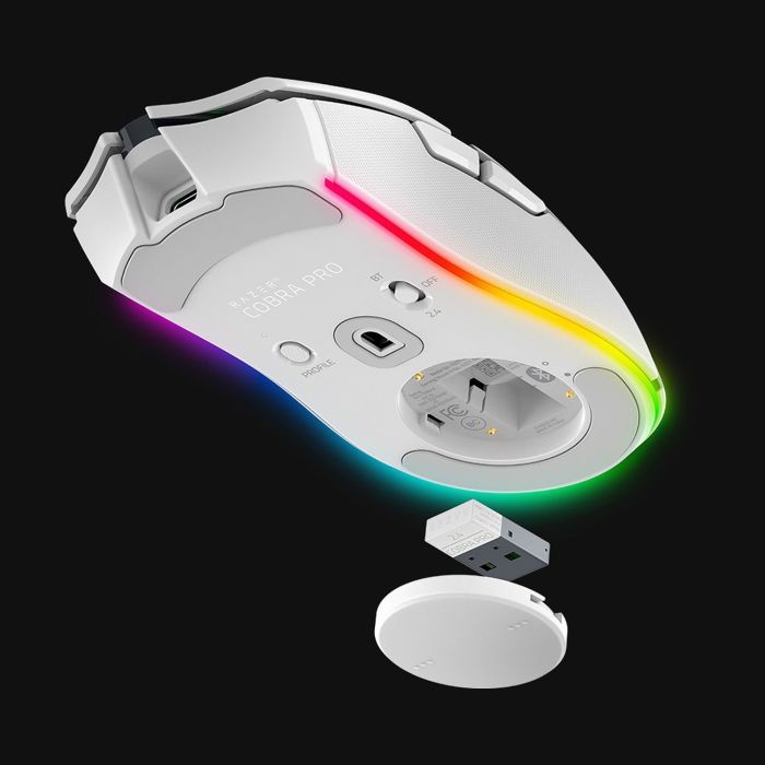 Razer Mouse Cobra Pro, RGB, USB-A/WL/BT, white