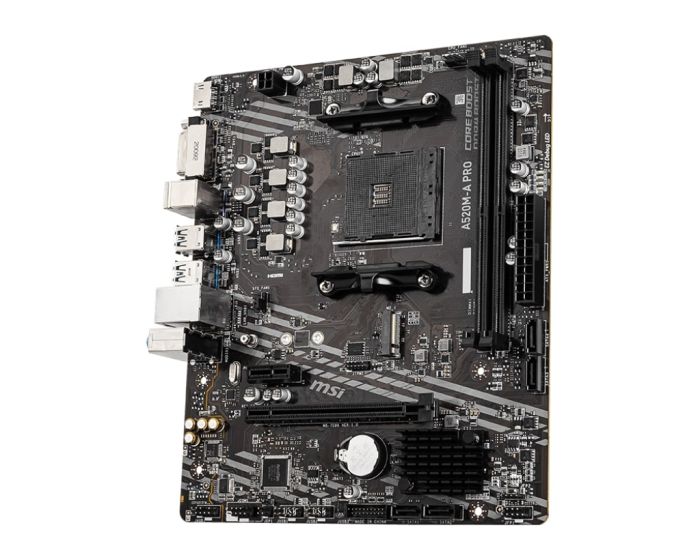 MSI Motherboard A520M-A PRO sAM4 A520 2xDDR4 M.2 HDMI DVI mATX