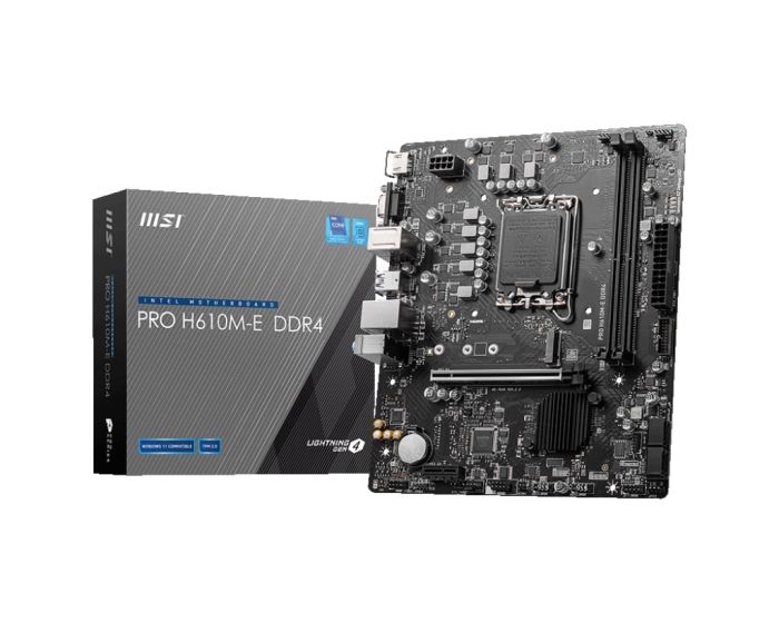 Материнcкая плата MSI PRO H610M-E DDR4 s1700 H610 2xDDR4 M.2 HDMI DSub mATX