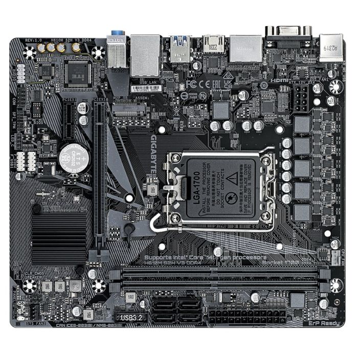 GIGABYTE Motherboard H610M S2H V3 DDR4 s1700 H610 2xDDR4 HDMI DP D-Sub mATX