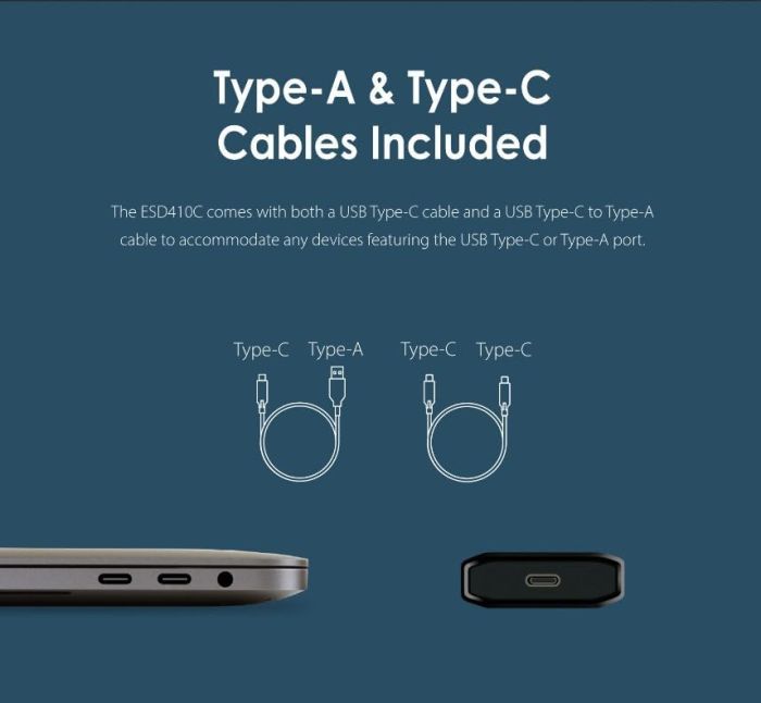 Портативний SSD Transcend 2TB USB 3.2 Gen 2 Type-C ESD410C R2000/W2000MB/s