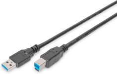 Кабель DIGITUS USB 3.0 (AM/BM) 1.8м, чорний