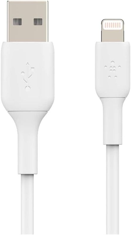 Кабель USB-A > Lightning заряджання/синхронізації Belkin 1м, 12Вт, PVC, (2 Pack), білий