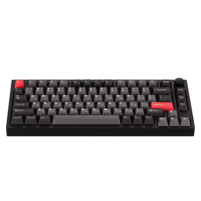 Клавіатура механічна Lemokey  P1 Pro 84Key, Keychron Super Banana, WL/BT/USB-A, QMK/VIA, Hot-Swap, EN/UKR, RGB,  Knob, Carbon Black