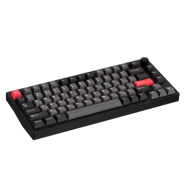 Клавіатура механічна Lemokey  P1 Pro 84Key, Keychron Super Banana, WL/BT/USB-A, QMK/VIA, Hot-Swap, EN/UKR, RGB,  Knob, Carbon Black