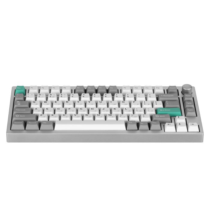 Mechanical keyboard Lemokey  P1 Pro 84Key, Keychron Super Banana, WL/BT/USB-A, QMK/VIA, Hot-Swap, EN/UKR, RGB,  Knob, Space Silver