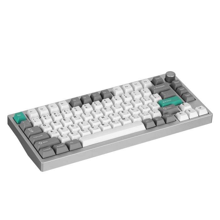 Mechanical keyboard Lemokey  P1 Pro 84Key, Keychron Super Banana, WL/BT/USB-A, QMK/VIA, Hot-Swap, EN/UKR, RGB,  Knob, Space Silver