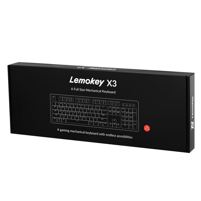 Клавиатура механическая Lemokey  X3 104Key, Keychron Brown, USB-A, QMK/VIA, Hot-Swap, EN/UKR, RGB, чорний