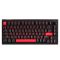 Mechanical keyboard Lemokey  X4 84Key, Keychron Brown, USB-A, QMK/VIA, EN/UKR, Red led, чорний