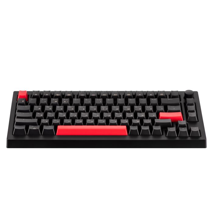 Mechanical keyboard Lemokey  X4 84Key, Keychron Brown, USB-A, QMK/VIA, EN/UKR, Red led, чорний