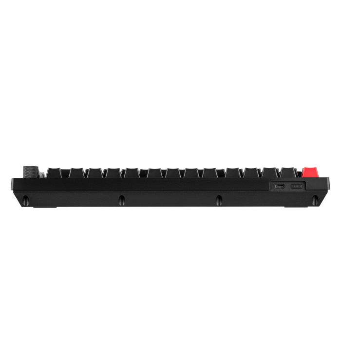Mechanical keyboard Lemokey  X4 84Key, Keychron Brown, USB-A, QMK/VIA, EN/UKR, Red led, чорний