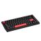 Mechanical keyboard Lemokey  X4 84Key, Keychron Brown, USB-A, QMK/VIA, EN/UKR, Red led, чорний