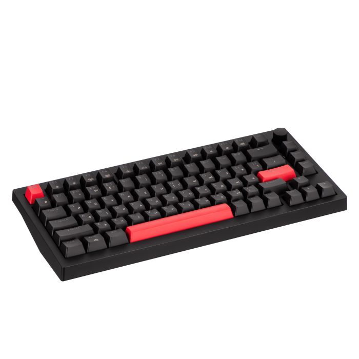 Mechanical keyboard Lemokey  X4 84Key, Keychron Brown, USB-A, QMK/VIA, EN/UKR, Red led, чорний
