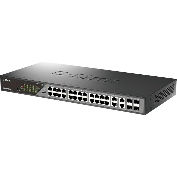 Коммутатор   24xGE PoE, 4xSFP/GE, 370W, Неуправляемый D-Link DSS-200G-28MP