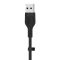 Belkin Cable USB-A - USB-C SILICONE, with clip, 3m, black