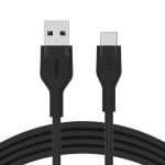 Кабель USB-A > USB-C заряджання/синхронізації Belkin 3м, 15Вт, Type-C, силіконовий з кліпсою, чорний
