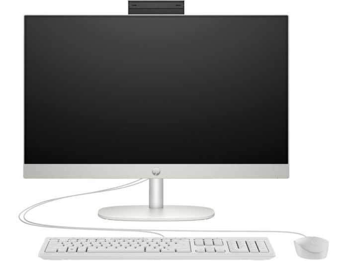 Комп'ютер персональний моноблок HP 245-G10 23.8" FHD IPS AG, AMD R5-7520U, 16GB, F512GB, UMA, WiFi, кл+м, 3р, DOS, білий