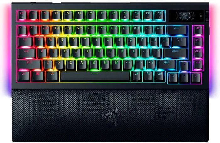 Razer Keyboard mechanical BlackWidow V4 Pro 75%, 81key, Mechanical Switches Gen-3, USB-A/WL/BT, EN, RGB, blck