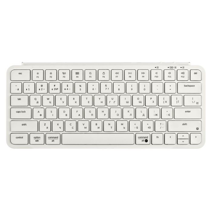 Клавиатура мембраная Keychron B1 Pro, USB/WL/BT, ivory white