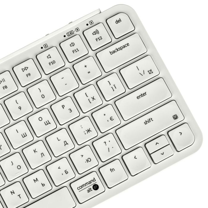 Клавиатура мембраная Keychron B1 Pro, USB/WL/BT, ivory white