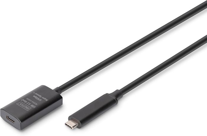 DIGITUS Active USB-C Extension Cable, 5m 10G, USB 3.2 Gen2, USB-C - USB-C (M/F)