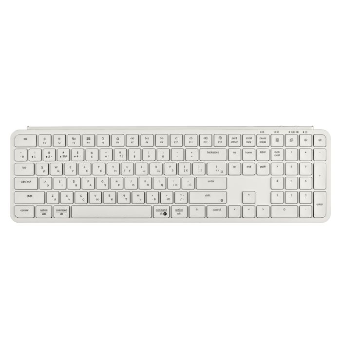 Клавиатура мембраная Keychron B6 Pro, USB/WL/BT, ivory white