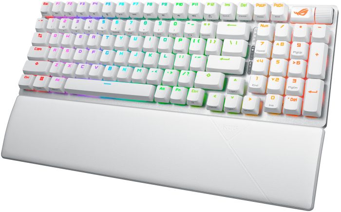 Клавіатура механічна ASUS ROG Strix Scope II, 96key, NX Snow, USB-A/WL/BT, EN, RGB, білий