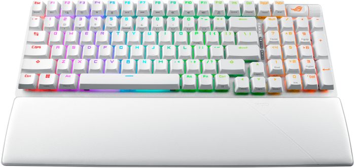 Клавіатура механічна ASUS ROG Strix Scope II, 96key, NX Snow, USB-A/WL/BT, EN, RGB, білий